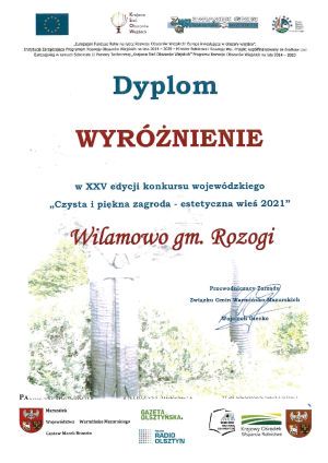 Dyplom Wyróżnienie w XXV edycji konkursu wojewódzkiego